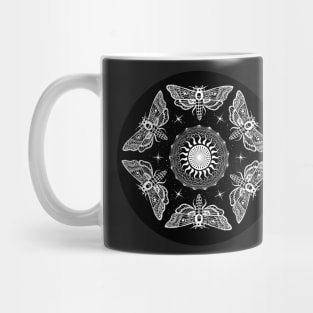 Kaleidoscope - black circle Mug